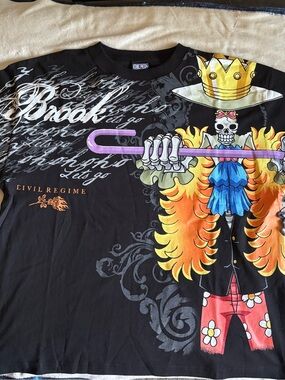 Civil Regime x One Piece Brooke Soulking 199X Oversized Large Black Tee NWT